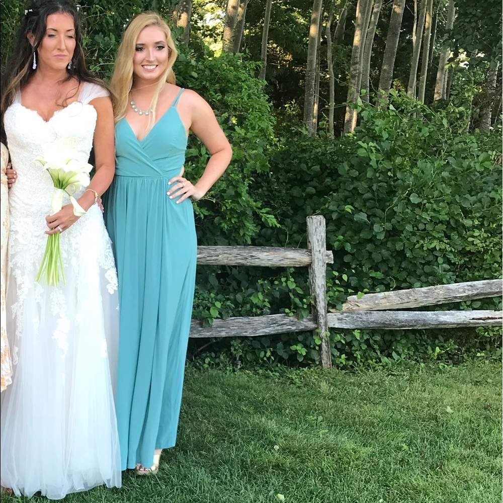 Sea foam green dress